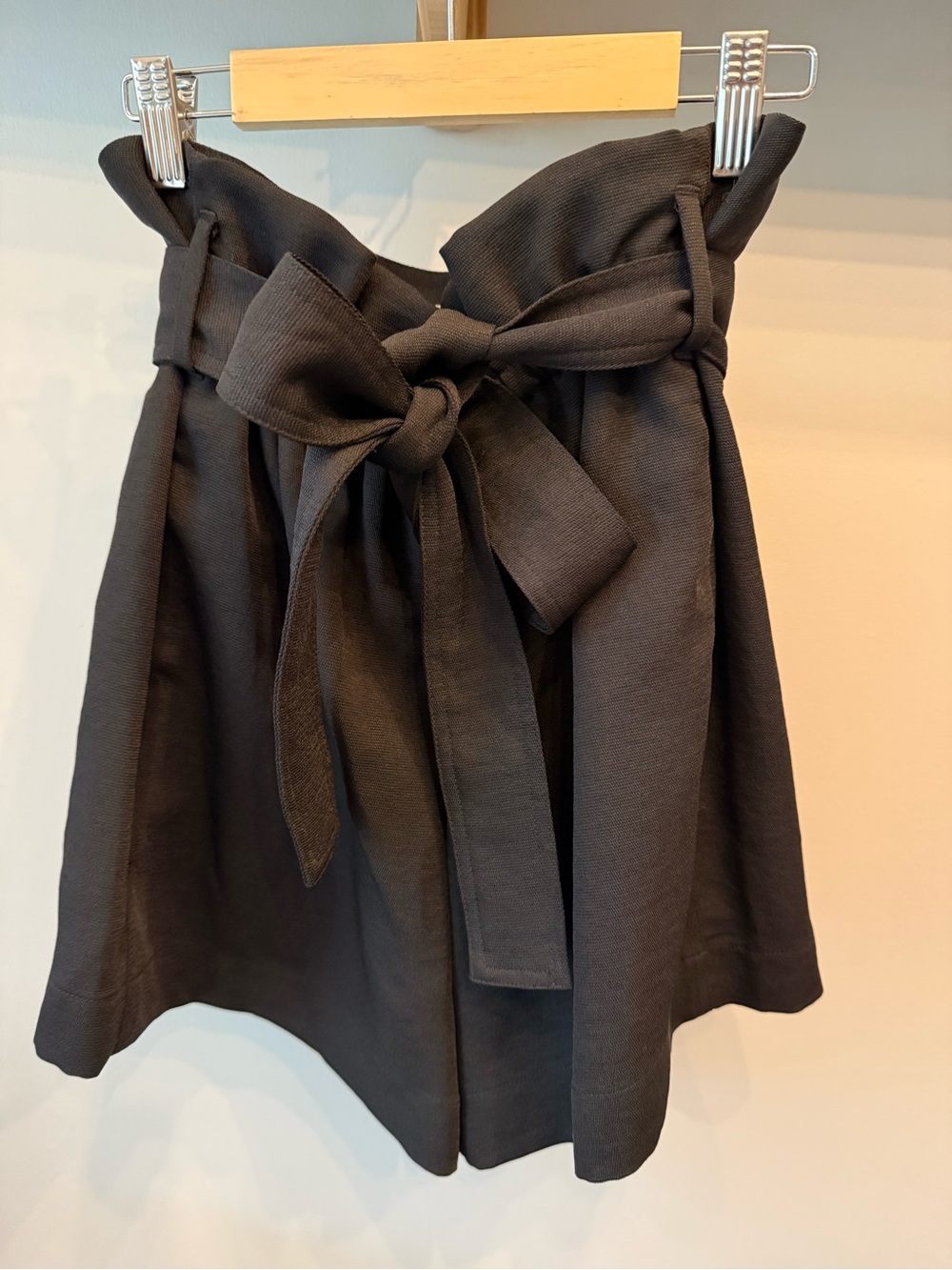 Aritzia High-Waist Paperbag Shorts with Tie